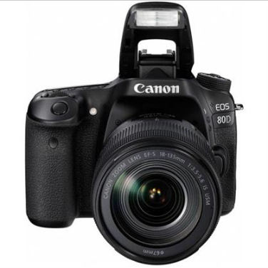 佳能（Canon）EOS 80D 单反套机（含18-200mm镜头、64G卡、相机包、UV镜、脚架）